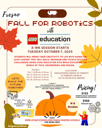**Fresno** October LEGO Coding at Enlightened Minds