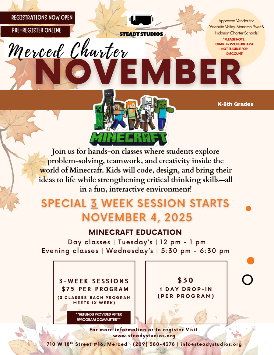 **Merced**NOVEMBER Minecraft Education